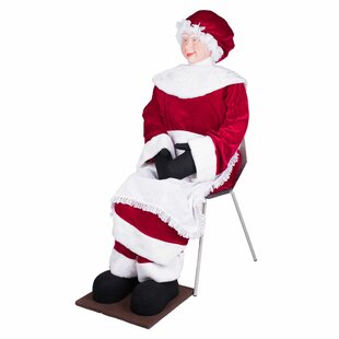 Stuffed santa claus life hot sale size